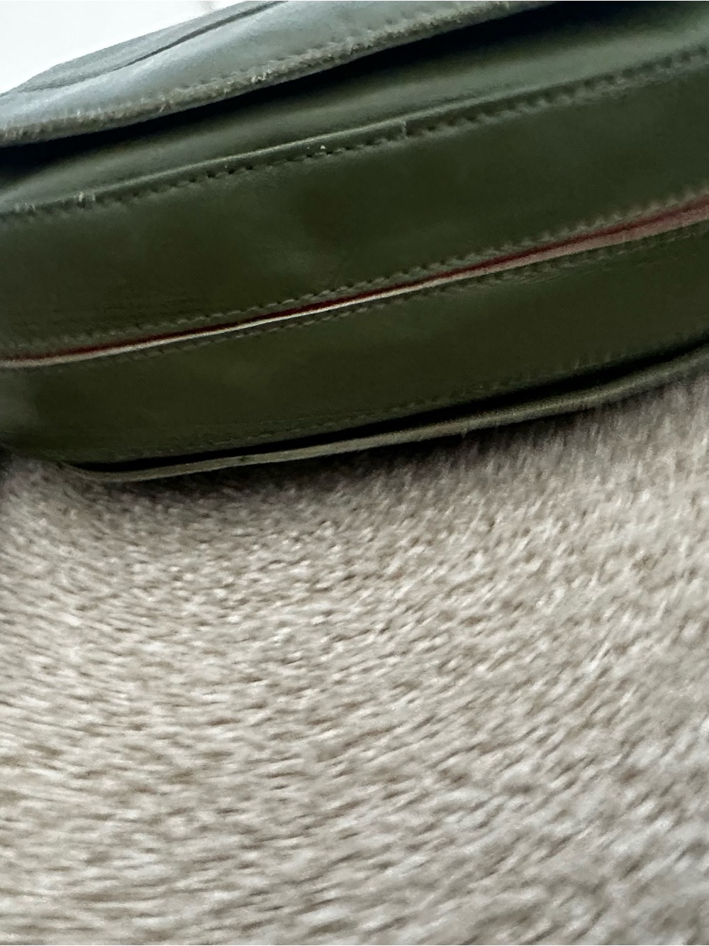 Hammitt Olive Green Leather Studded Saddle Bag - Picture 6 of 8
